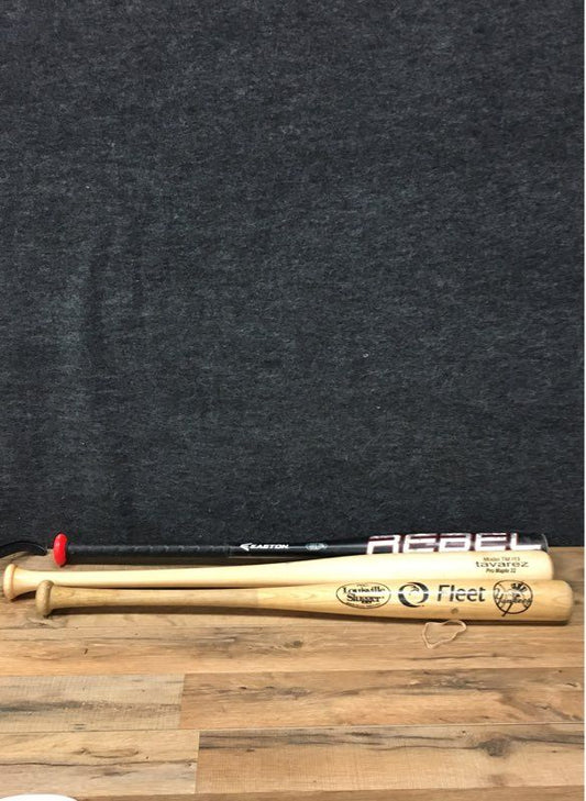 Louisville Slugger Wood & Easton REBEL Metal Baseball Bat Lot of 3