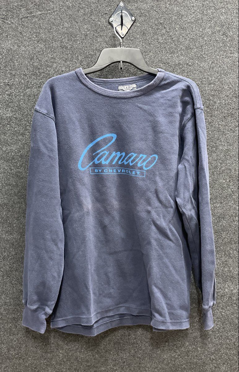 Vintage Steve & Barry's Men's Blue Chevrolet Camaro Long Sleeve Shirt Size L