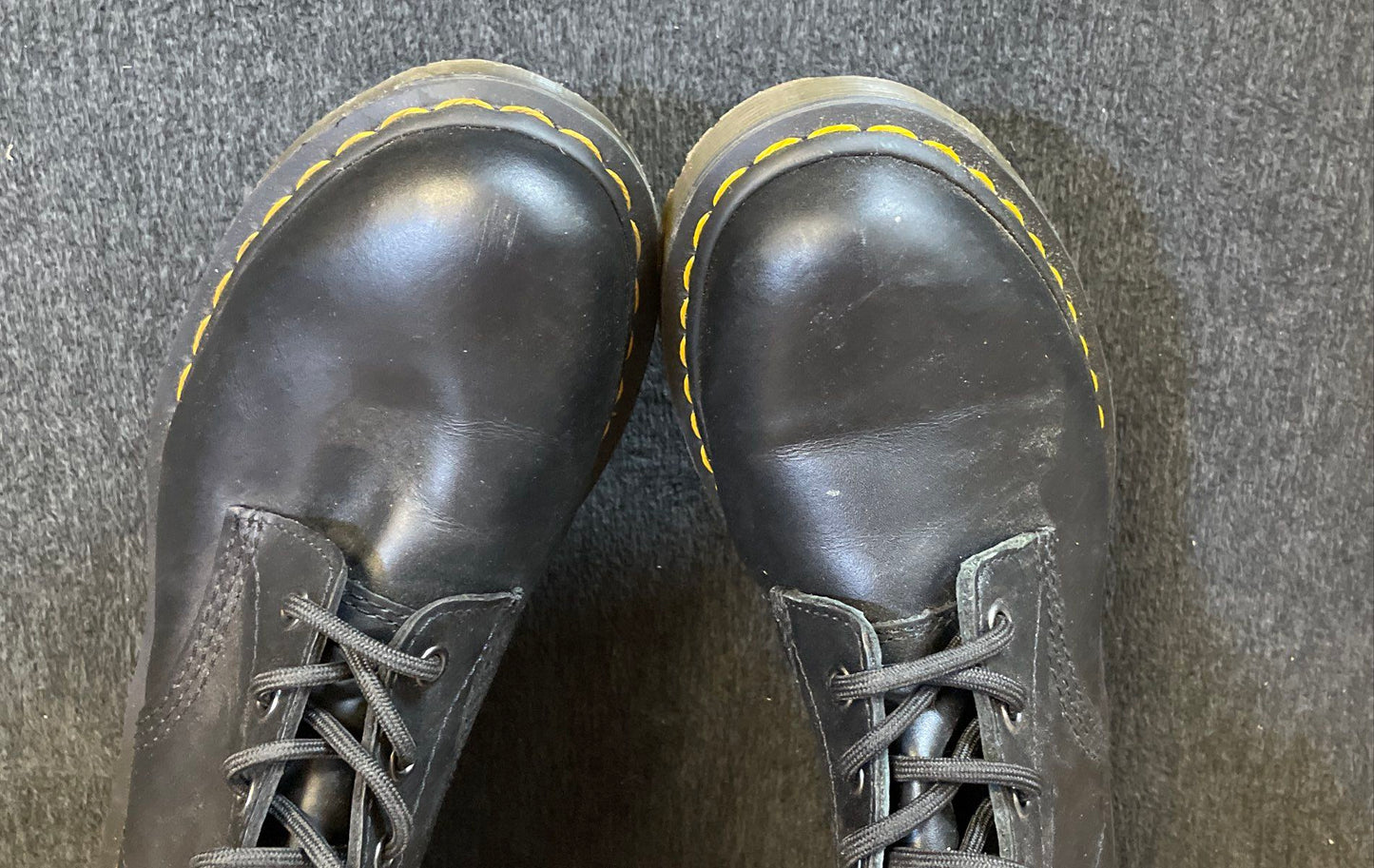 Dr. Martens 1460W Black Smooth Leather 8-Eye Lace Up Boots Women's Size 10
