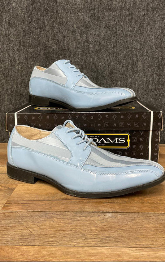 Stacy Adams Royalty Light Blue Oxford Dress Shoes Size 10