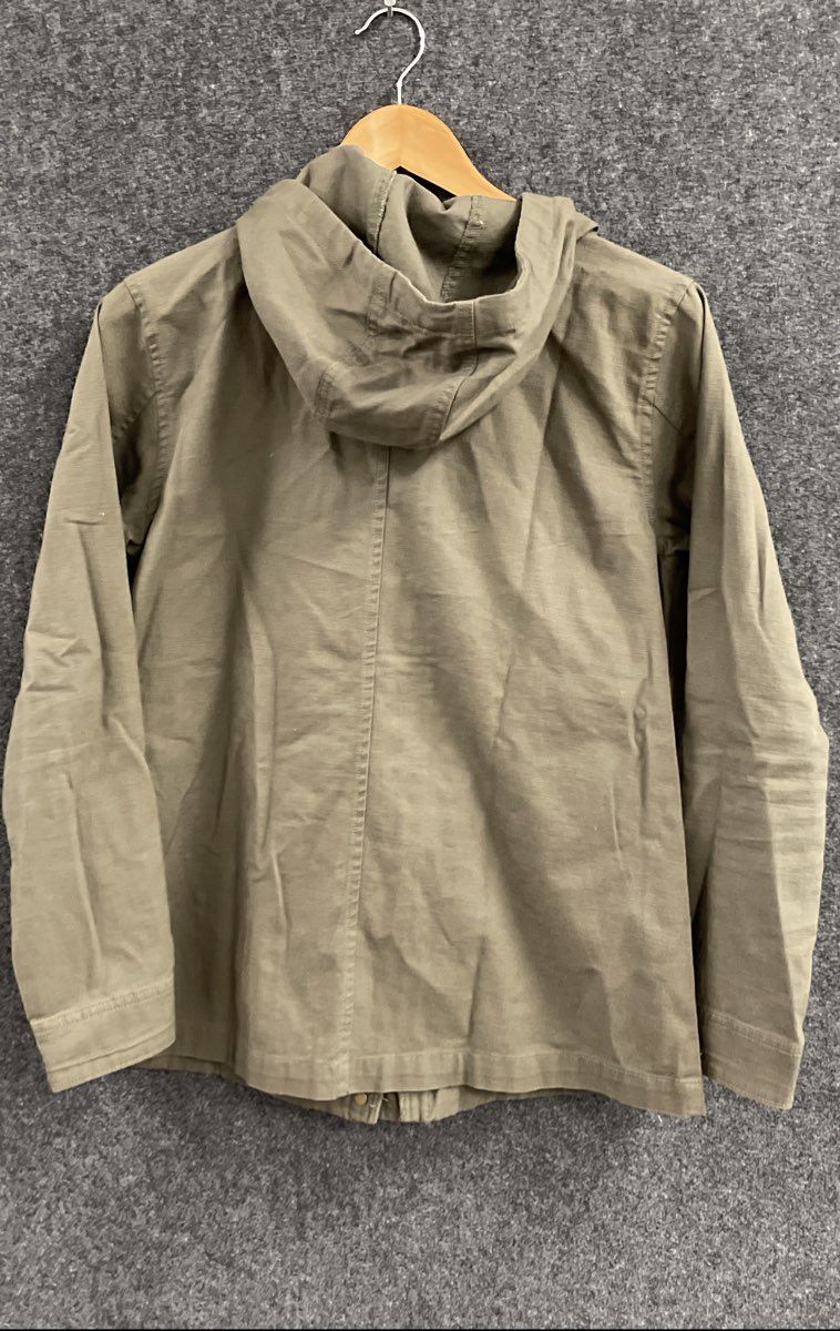 The North Face Women's Olive Green Hooded Full Zip Utility Canvas Jacket Sz S