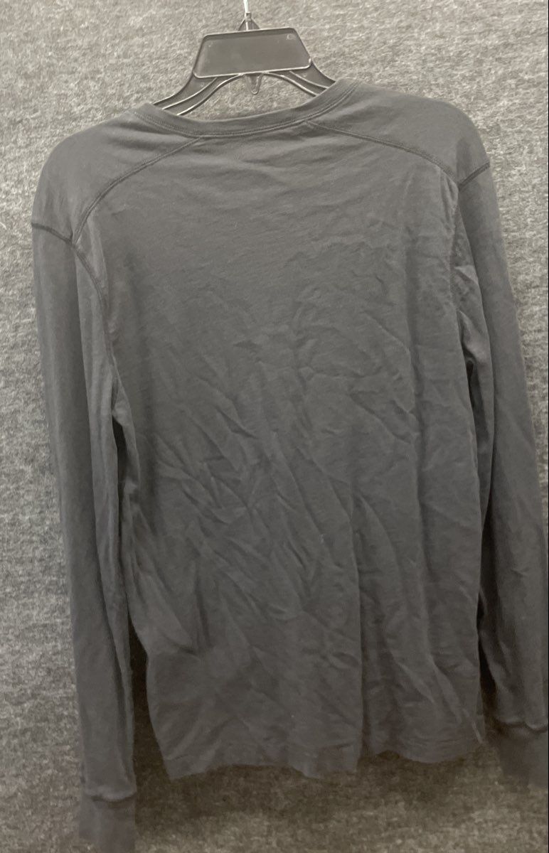 J.Crew Men's Lot of 2 Garment-Dyed Long Sleeve Henley Shirts Gray Black Sz S
