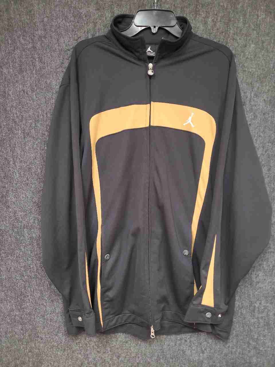 Nike Jordan Jumpman Track Jacket Black Orange Full Zip Men's Size Large