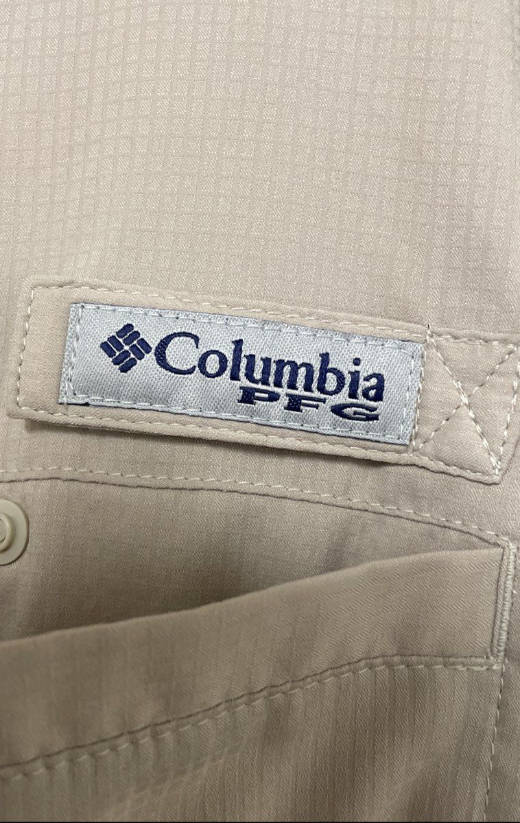Columbia Men's PFG Tamiami II Long-Sleeve Fishing Shirt Tan Ripstop Vented XXL