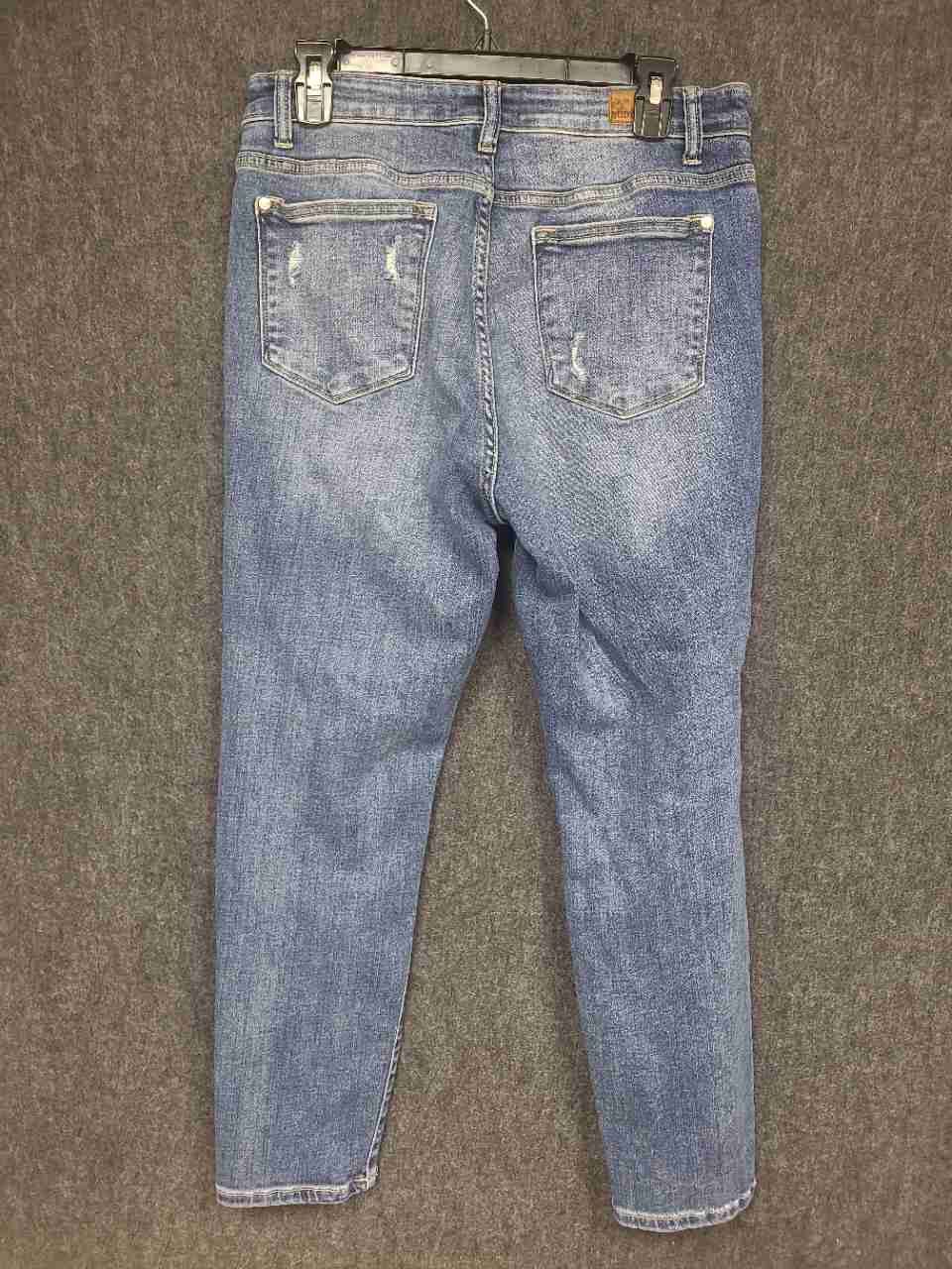 Judy Blue Women's Boyfriend Fit Distressed Ripped Blue Jeans Sz 11/30