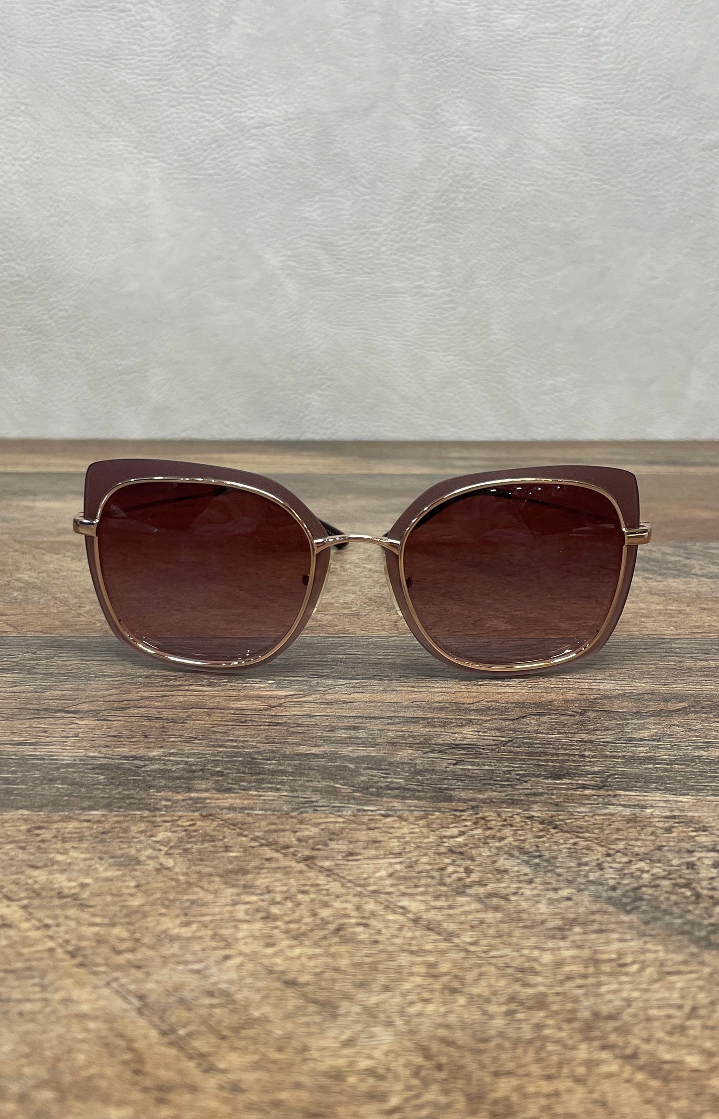 Michael Kors Phuket MK1040 Burgundy Gold Oversized Butterfly Sunglasses