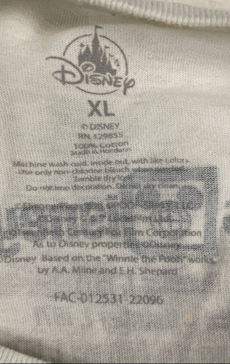 Disney Walt Disney World Attraction History Timeline T-Shirt White Cotton XL