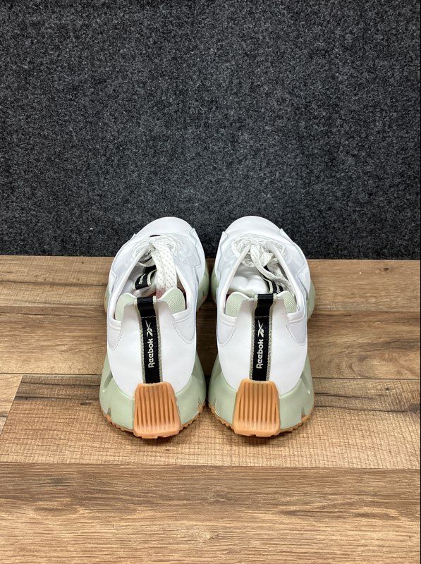 Reebok Zig Dynamica 4 White Seafoam Green Women's Running Shoes Size 8.5