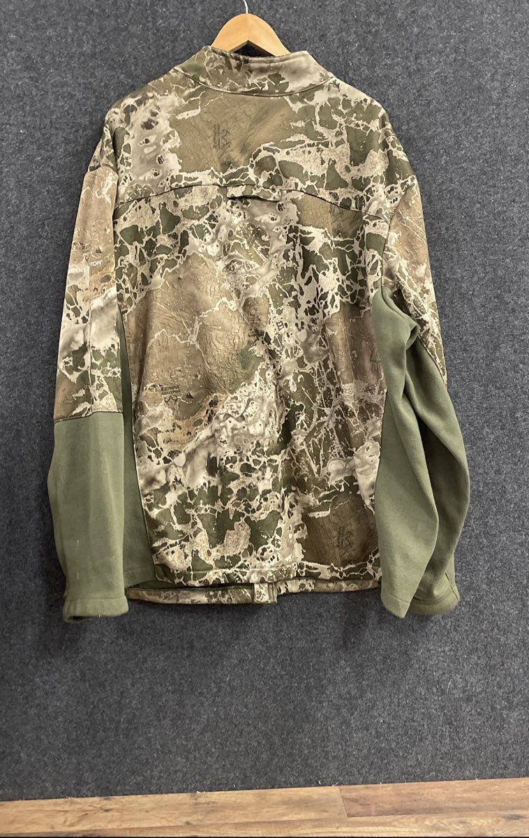 Realtree Men's Camo Wav3 Olive Night Full Zip Fleece Lined Jacket Size 3XL