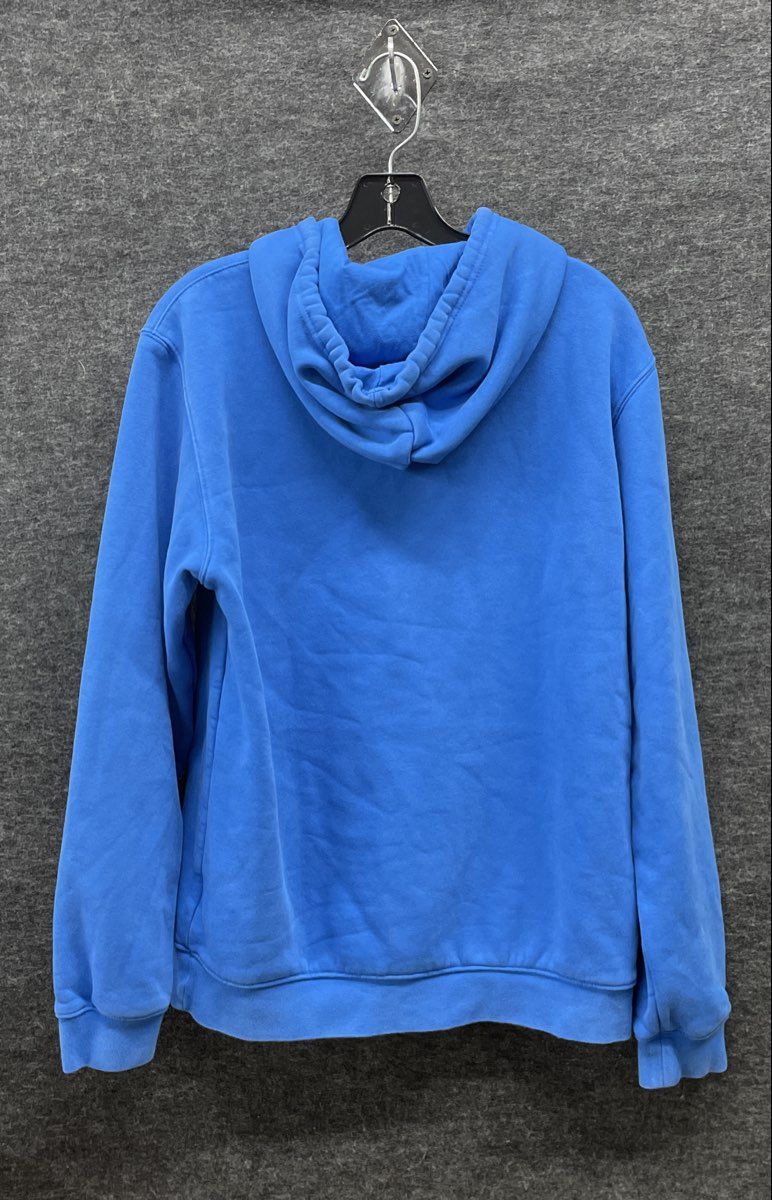 Adidas Originals Men's Blue Trefoil Logo Pullover Hoodie Fleece Lined Sz M