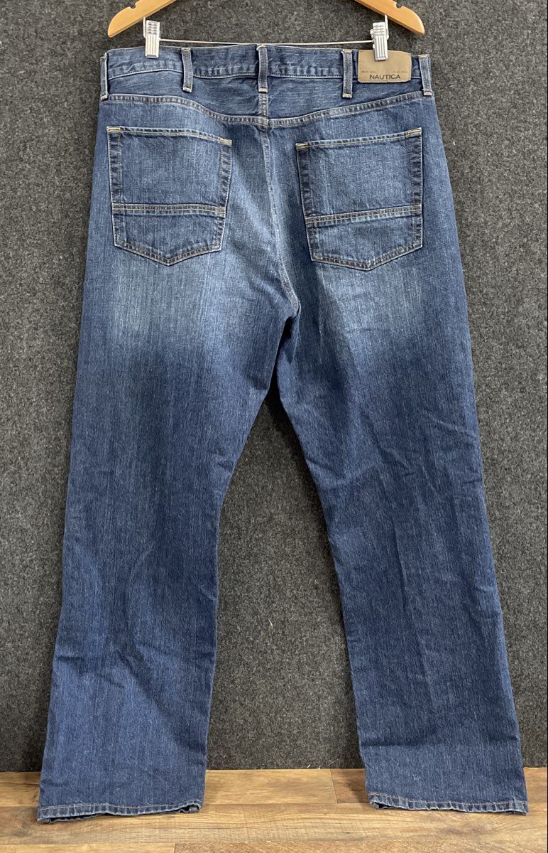 Nautica Men's Blue Relaxed Fit 100% Cotton Denim Jeans Size 38x32