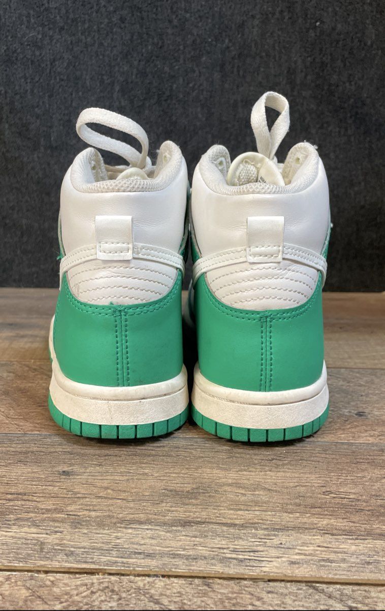 Nike Dunk High GS White Chlorophyll Green Sneakers Size 4Y