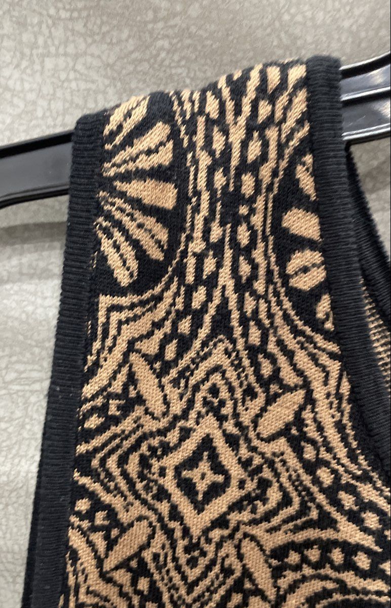 Charter Club Women's Brown Black Geometric Knit Sleeveless Shift Dress Sz XL
