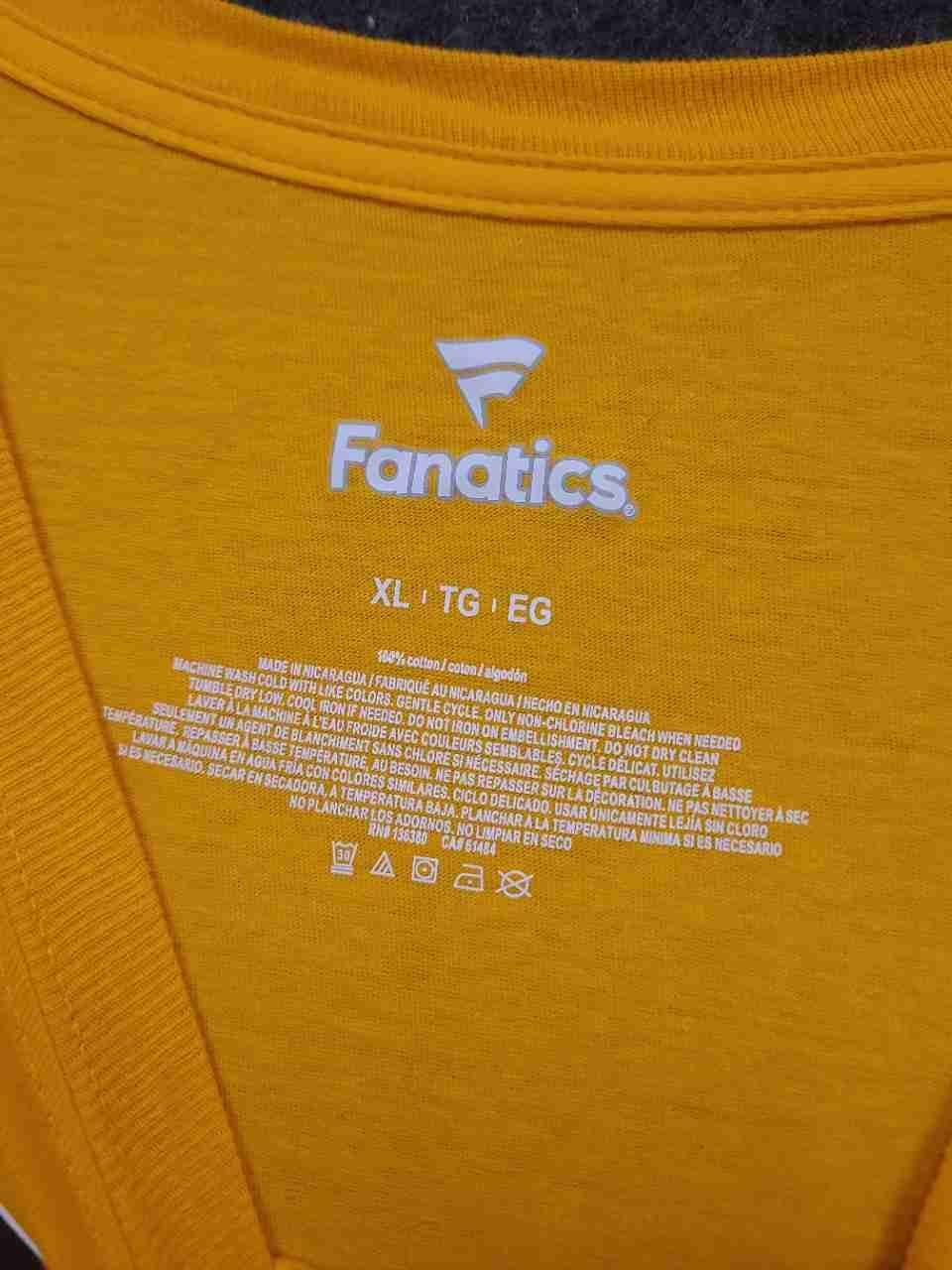 Fanatics Men's Pittsburgh Penguins NHL T-Shirt Gold Hockey Graphic Tee Size XL