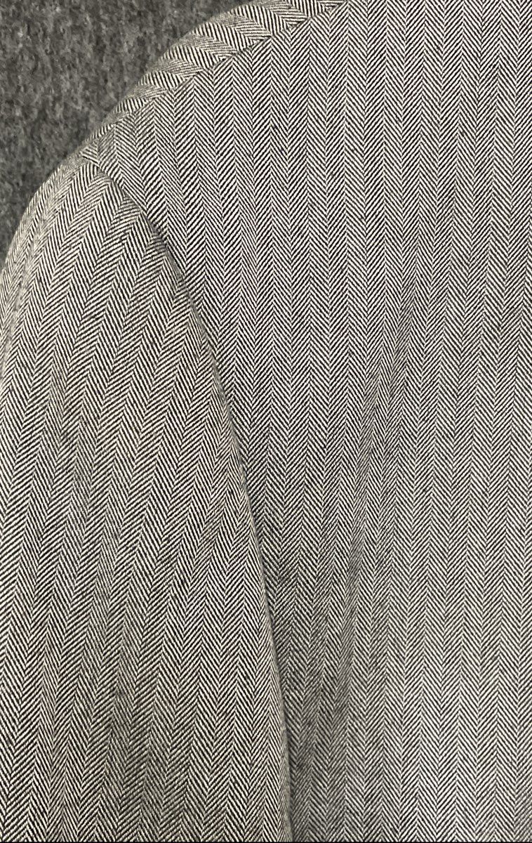 Pronto Uomo Men's Gray Herringbone Two Button Blazer Sport Coat Sz 52XL