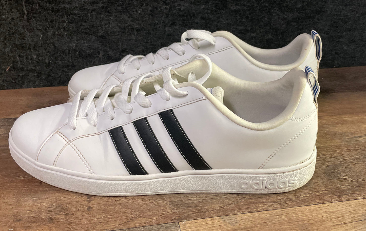 Adidas VS Pace White Core Black Low Top Men's Sneakers Size 11