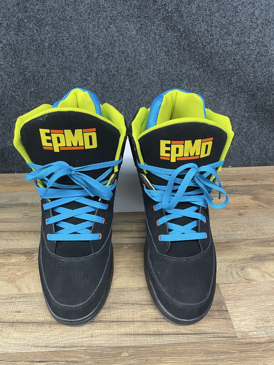Ewing Athletics 33 Hi x EPMD Strictly Business Black Blue Yellow Size 15