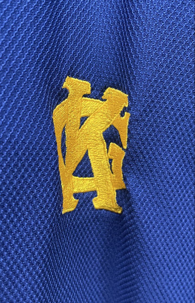 New Era Men's King George KG Royal Blue Baseball Jersey Button Up Sz L