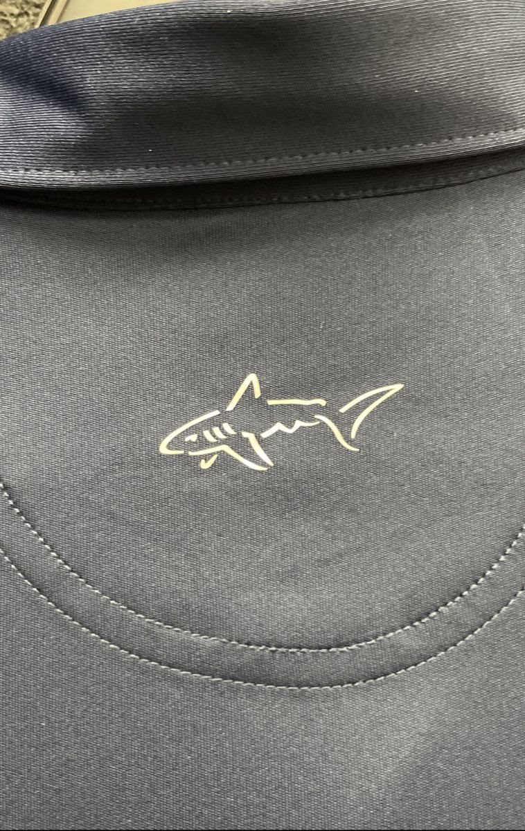 Greg Norman Men's ML75 Play Dry Golf Polo Shirt Blue Stonehenge Logo Size L