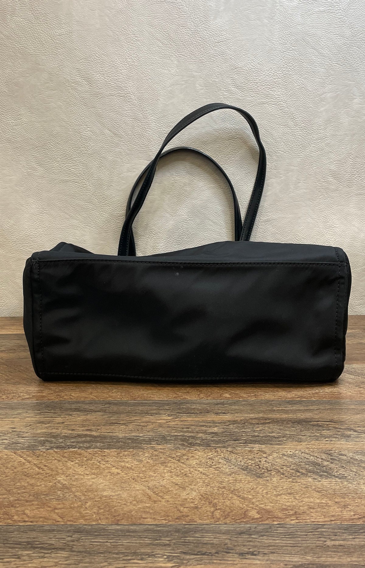 Kate Spade Black Nylon Shoulder Tote Bag Gold Tone Hardware