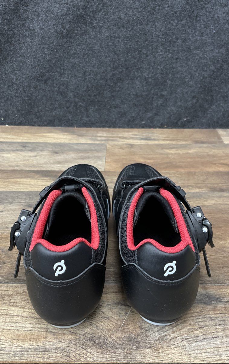 Peloton Cycling Shoes Black White with Look Delta Cleats Size Unknown