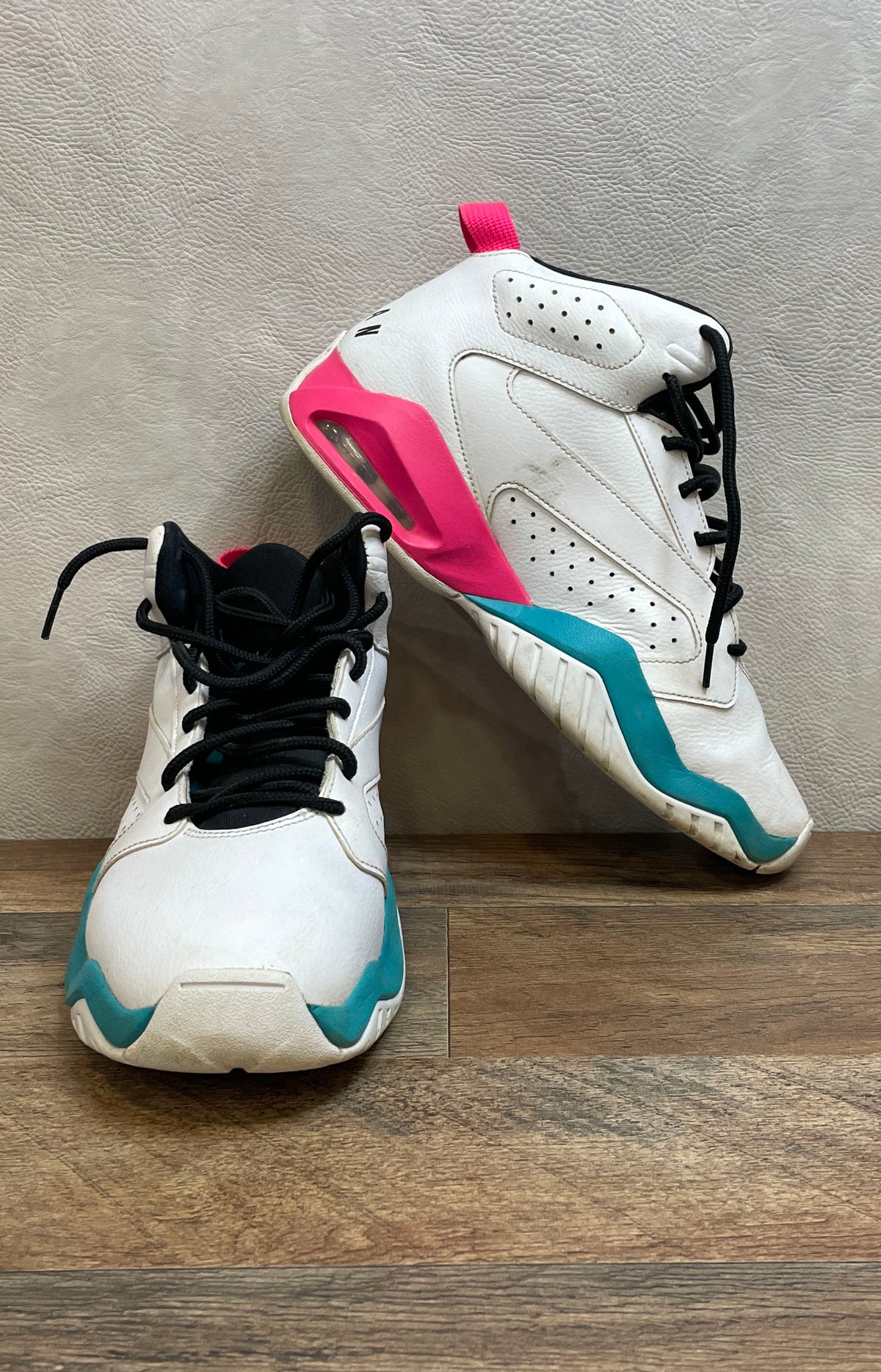 Jordan Lift Off South Beach White Pink Green Basketball Shoes Size 8