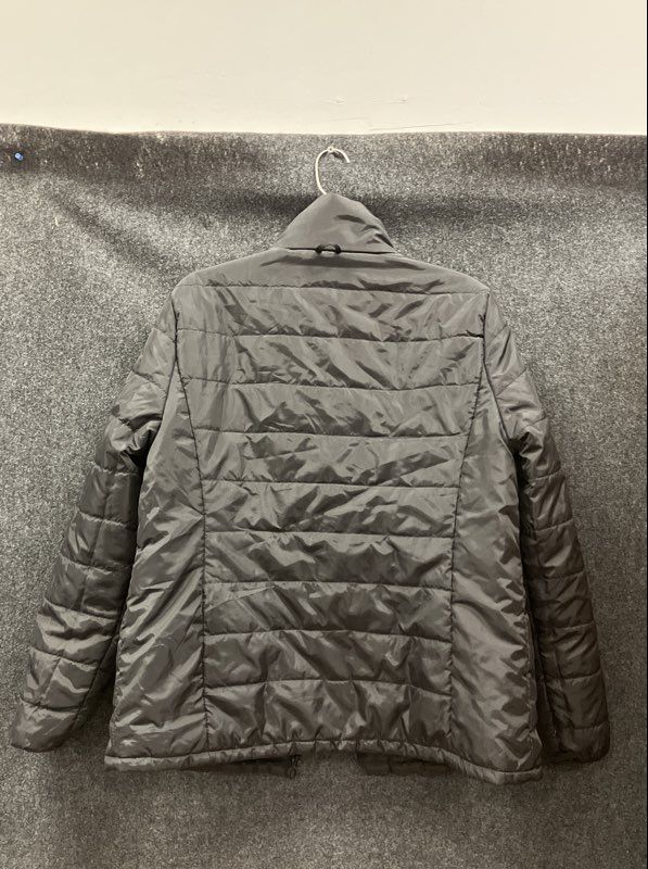 Calvin Klein Women's Black Quilted Puffer Jacket Full Zip Insulated Size L