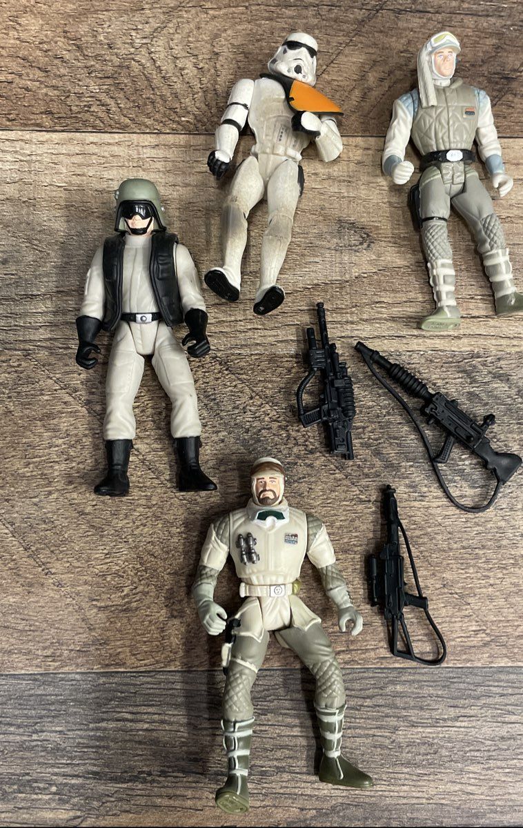Vintage 90s Star Wars POTF2 Action Figure Lot 3.75" Kenner Sandtrooper Madine