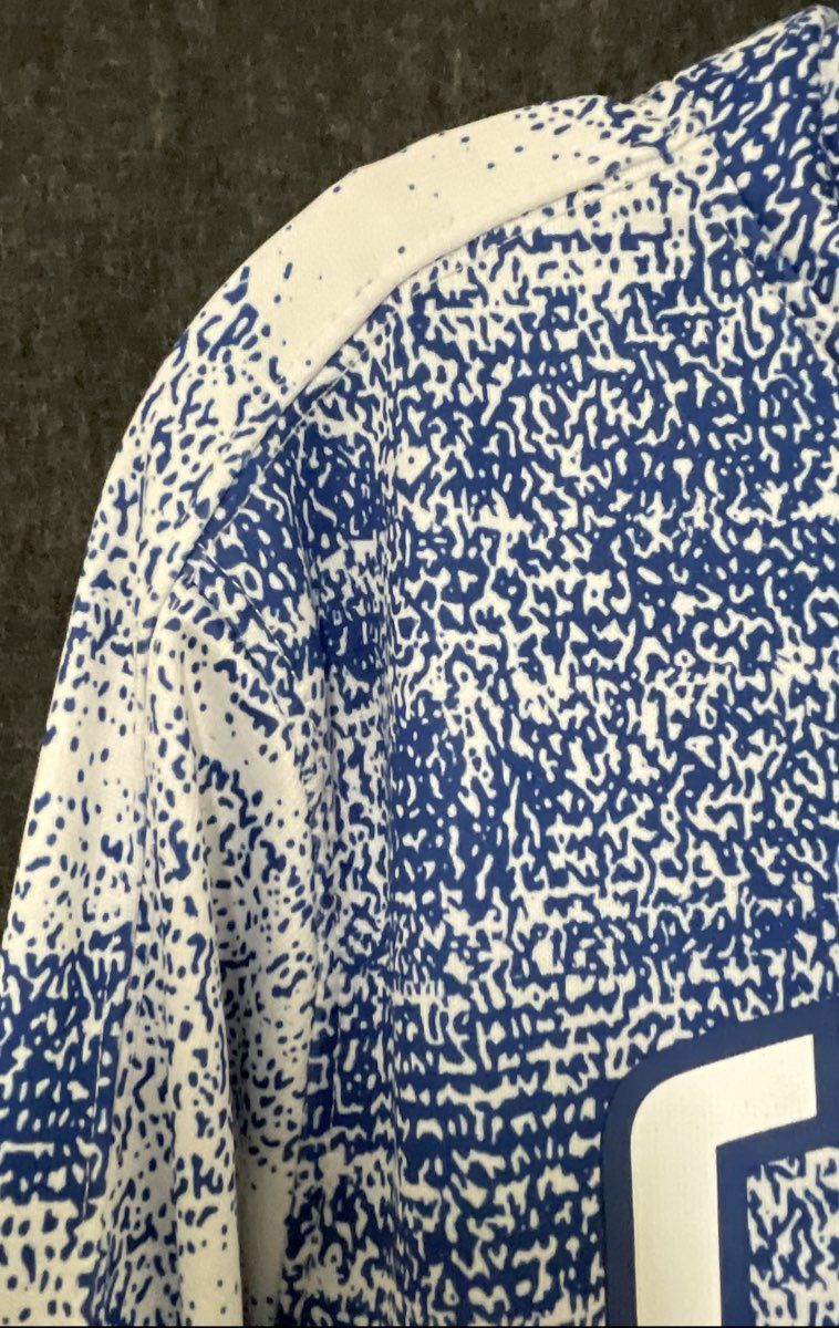 NFL Team Apparel Men's Indianapolis Colts Blue White Splatter Pullover Hoodie XL