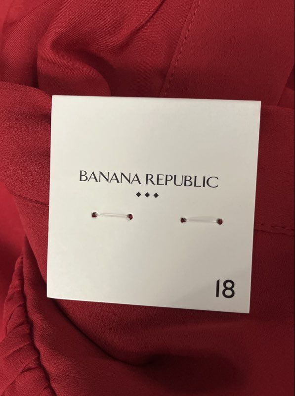 Banana Republic Women's Red Gathered Flowy Maxi Skirt Sz 18 NWT