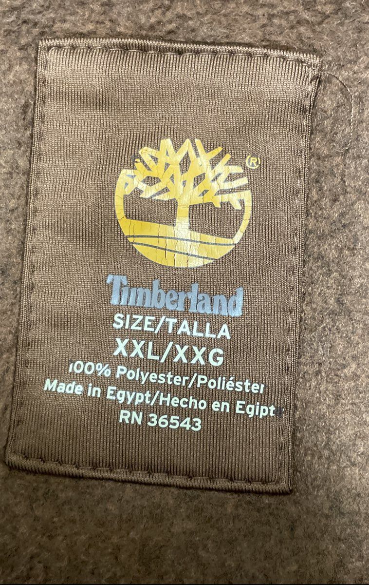 Timberland Men's Brown Sherpa Lined Collar Quarter Zip Fleece Pullover Sz XXL