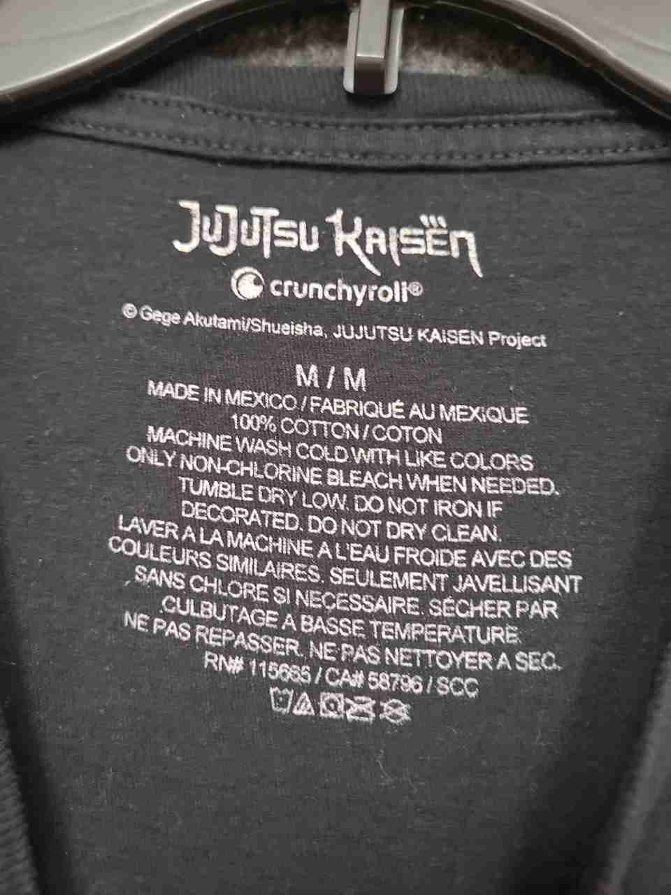 Jujutsu Kaisen Anime Graphic T-Shirt Crunchyroll Gojo Yuji Megumi Nobara Sz M