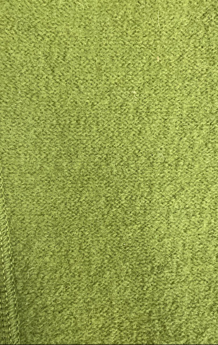 Tally-Ho Women's Green 100% Wool Vest Dark Faux Fur Collar Full Zip Sz M