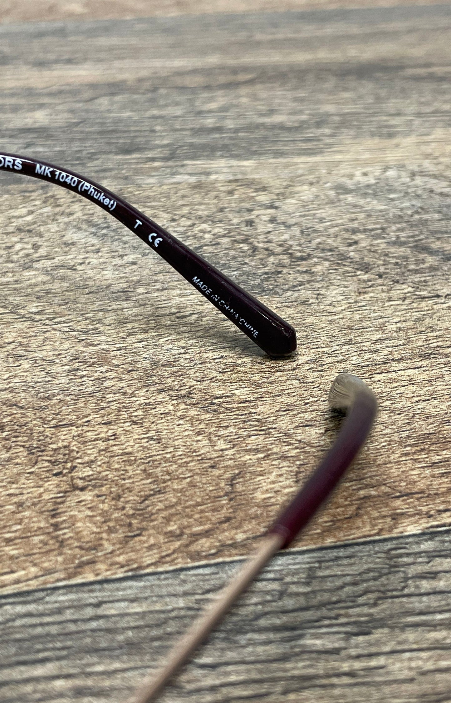 Michael Kors Phuket MK1040 Burgundy Gold Oversized Butterfly Sunglasses