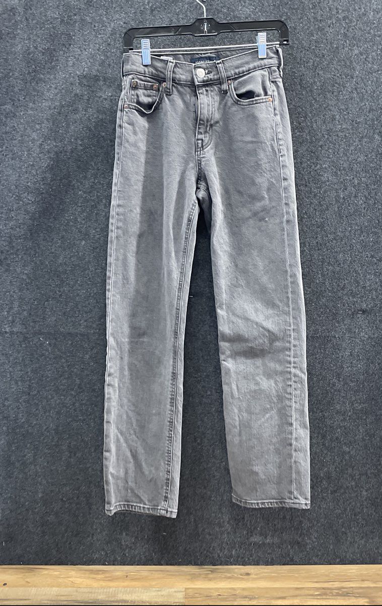 Aeropostale Women's Grey High Rise Baggy Jeans Sz 00 Reg