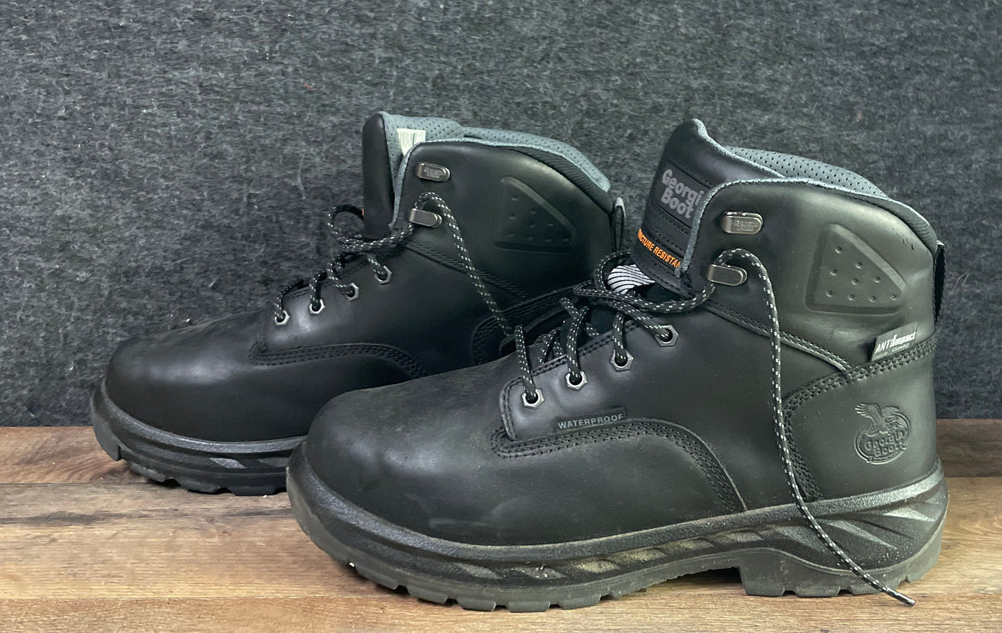 Georgia Boot Men's 6" Waterproof AT Met Guard PR Work Boots Black Size 11.5