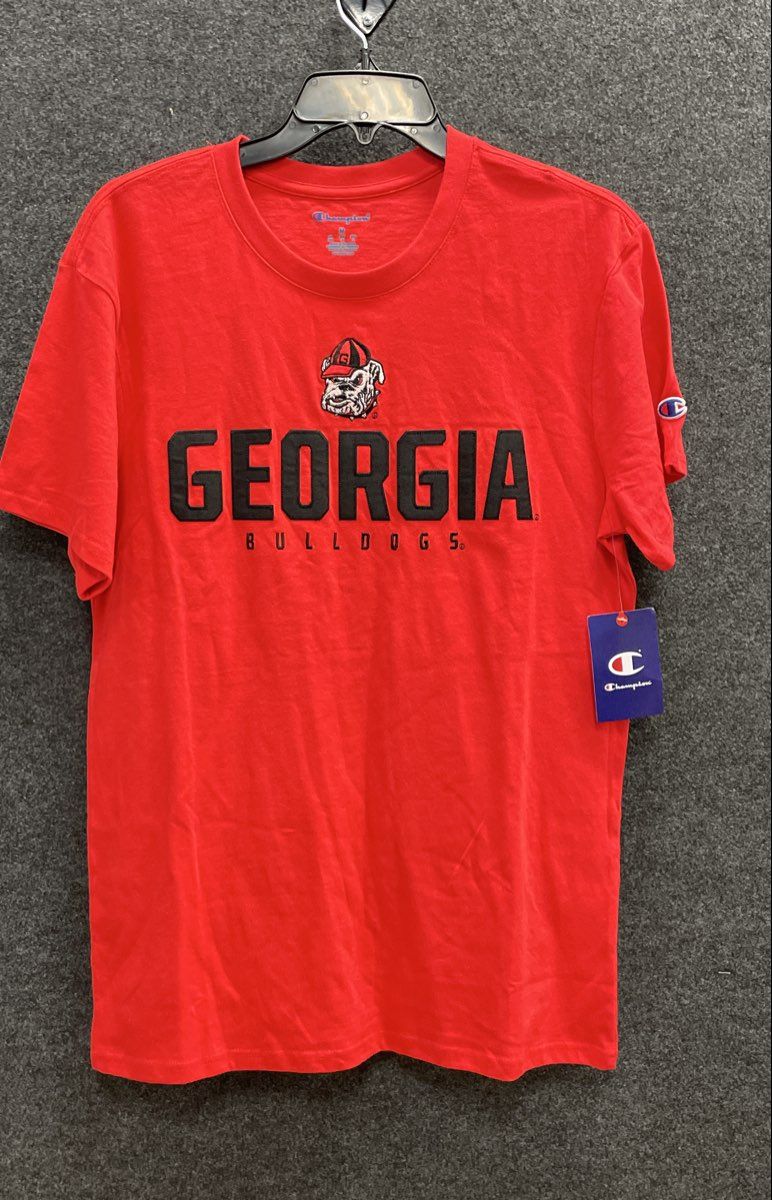Georgia Bulldogs Champion T-Shirt Red NCAA Collegiate Graphic Tee NWT Sz M