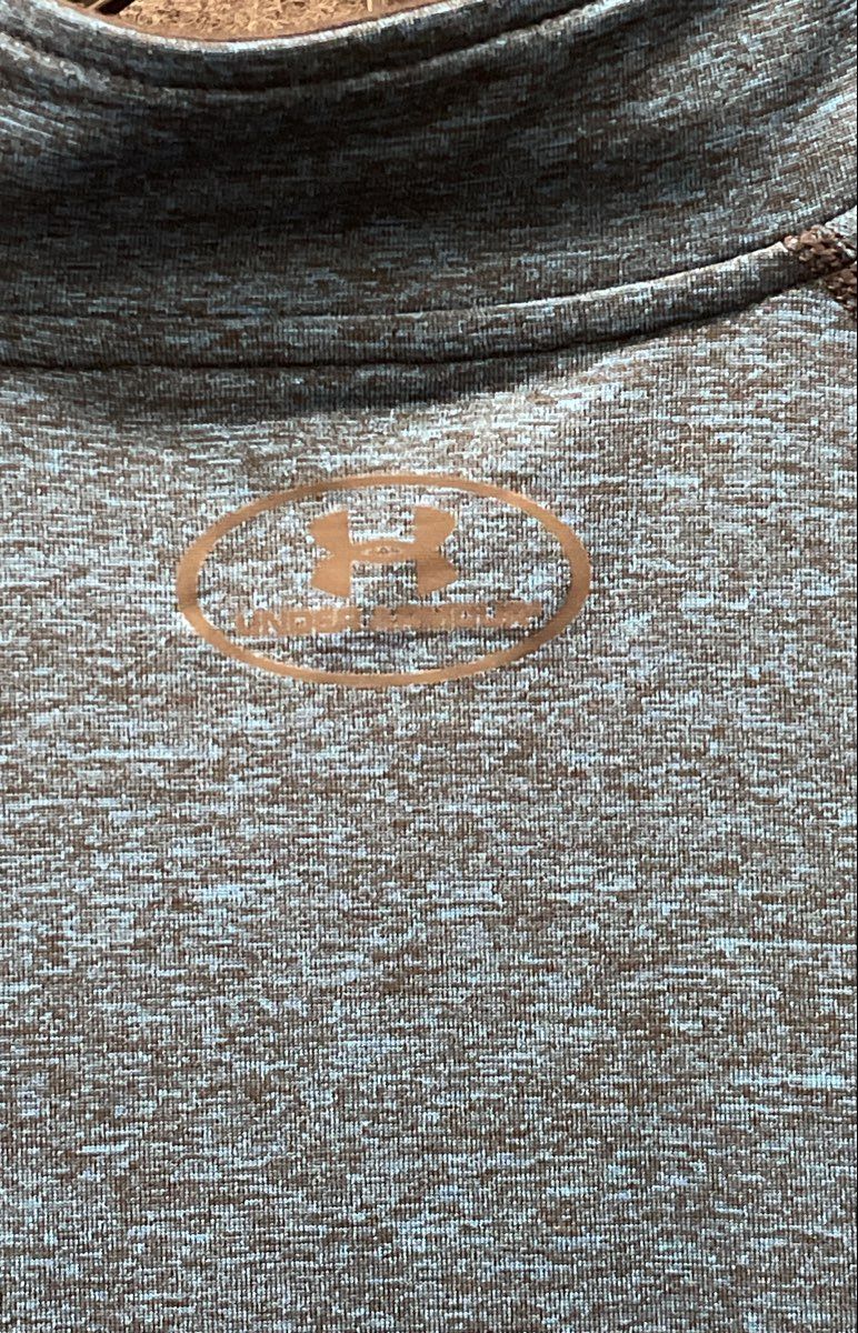Under Armour Men's Blue Heather HeatGear Tech 1/4 Zip Pullover Size S