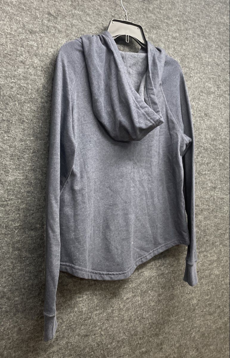 Patagonia Women's Ahnya Hoodie Heather Gray 3-Snap Fleece Pullover Size M