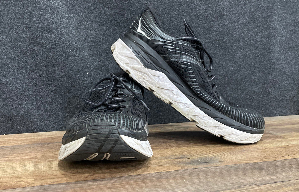Hoka Bondi 7 Black White Men's Road Running Shoes Size 10D
