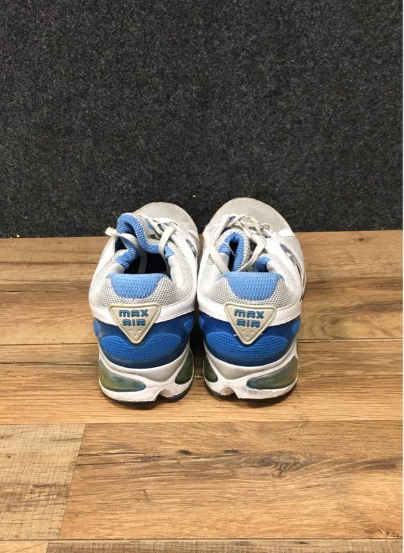 Nike Air Max Moto 8 White Blue Grey Running Shoes Women's Size 7.5