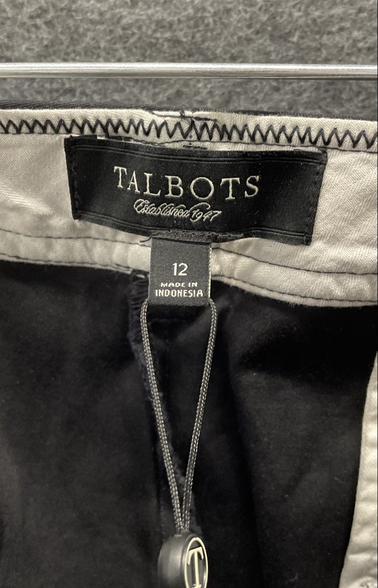 Talbots Women's Black Heritage Straight Leg Dress Pants Sz 12 NWT