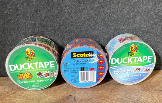 Duct Tape Lot 3 Rolls New Sealed Duck Tape Scotch Star Wars Superman Frozen