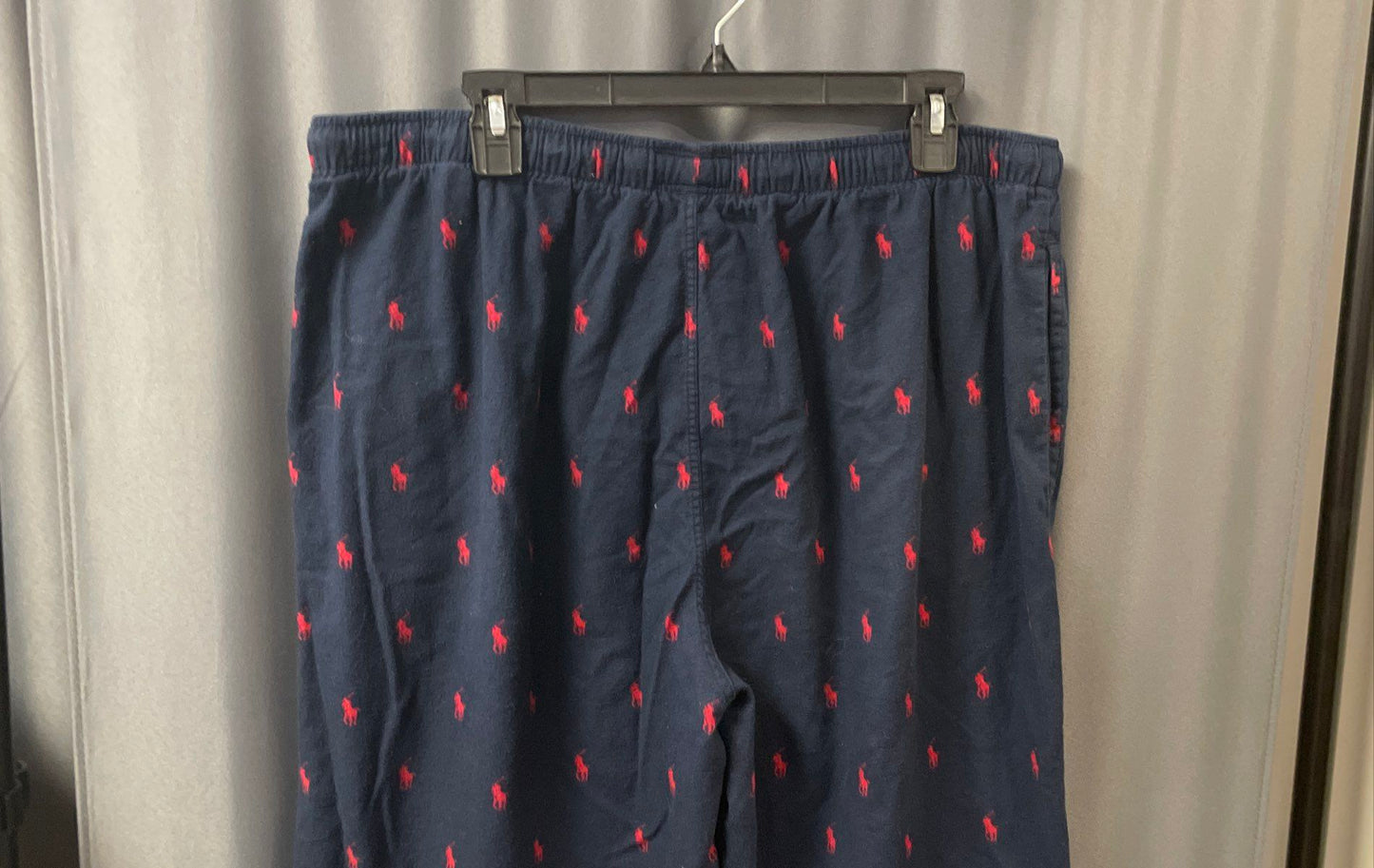 Polo Ralph Lauren Men's Navy Blue Red Pony Print Pajama Bottoms XL