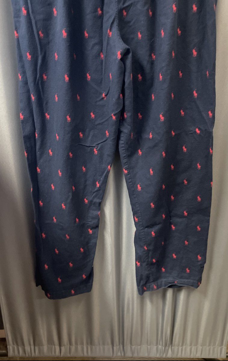 Polo Ralph Lauren Men's Navy Blue Red Pony Print Pajama Bottoms XL