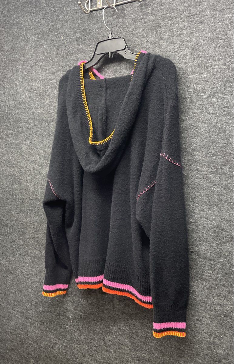Haribo Women's Black Hooded Goldbear Sled Pullover Knit Sweater Sz XL