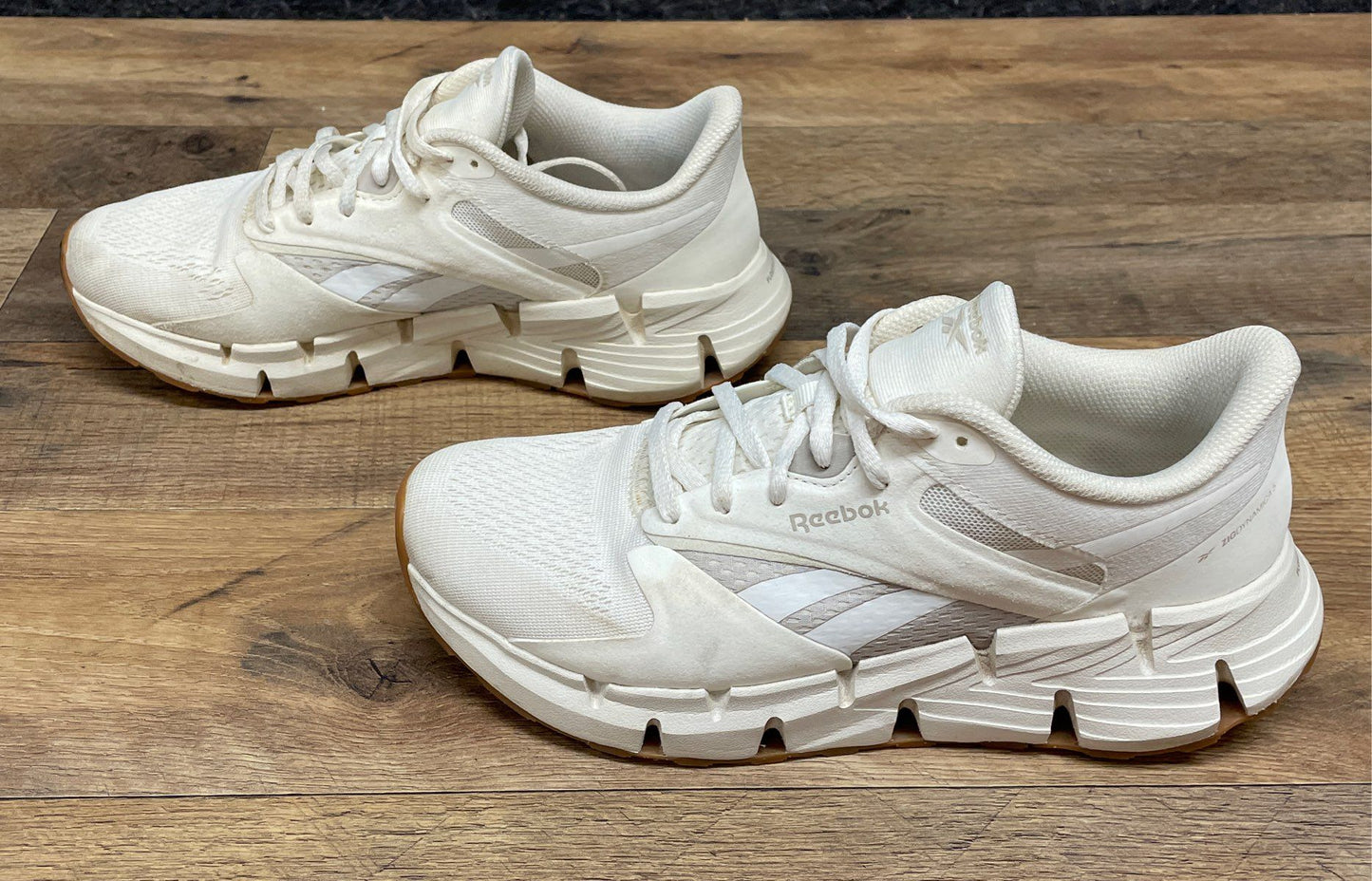 Reebok Zig Dynamica 5 Chalk White Gum Women's Running Shoes Size 8