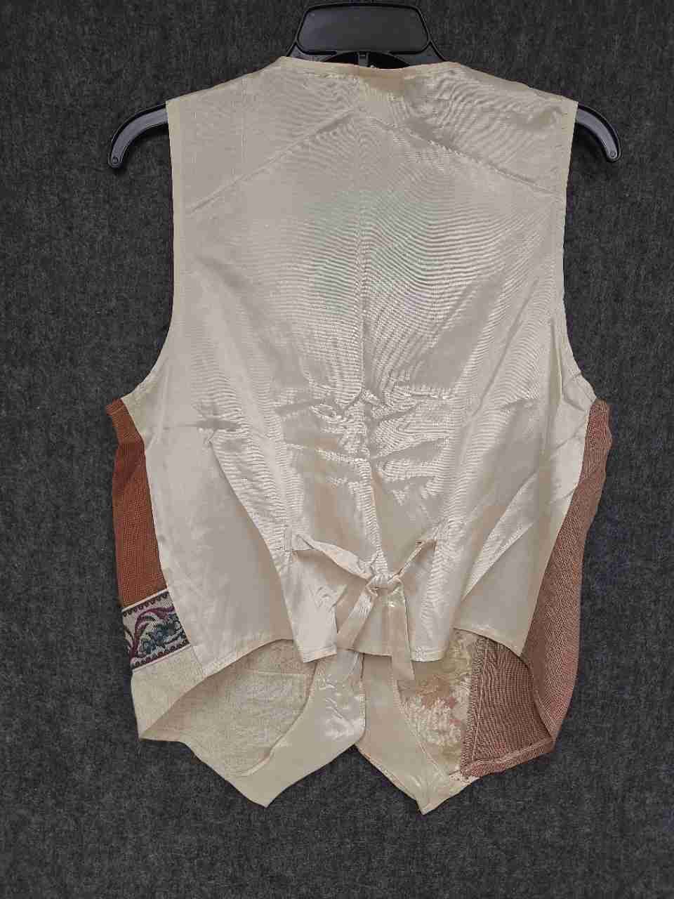 Vintage 90s Judy Knapp Women's Patchwork Floral Lace Tapestry Vest Sz M