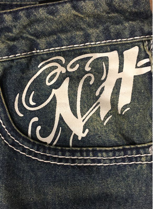 Ninth Hall Girls Idle Jeans Blue Tattoo Graphic Panther Snake Rose Distressed 12