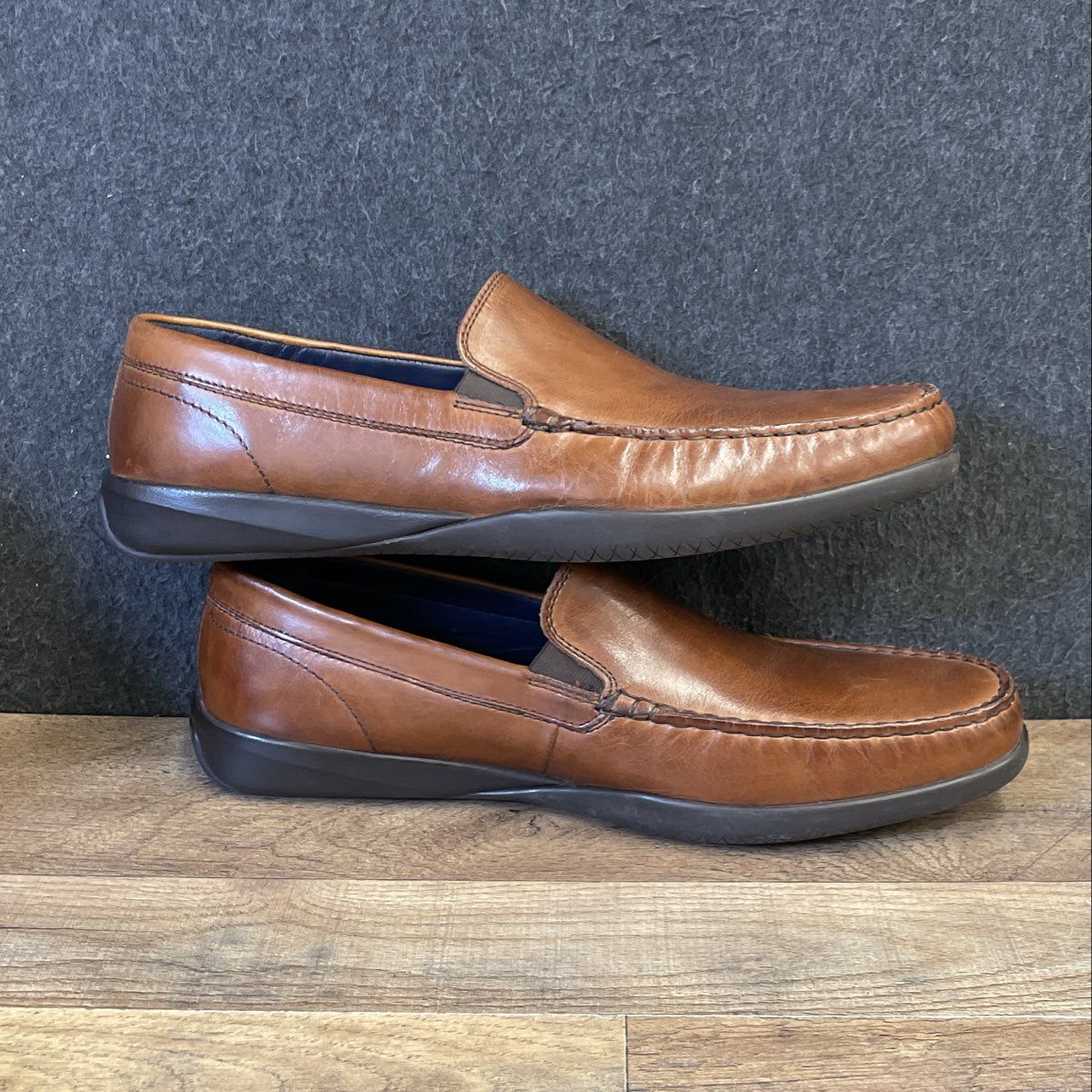 Cole Haan Grand.OS British Tan Leather Slip-On Loafers Men's Size 11